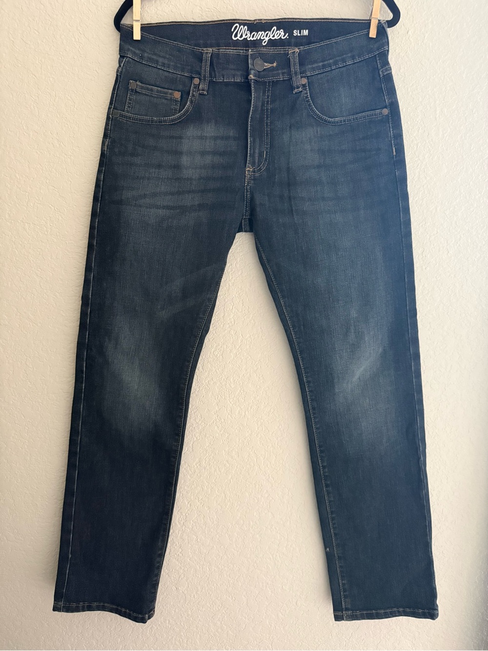 Wrangler Slim Men's Dark Blue Fade Jeans